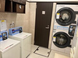 a room with two beds